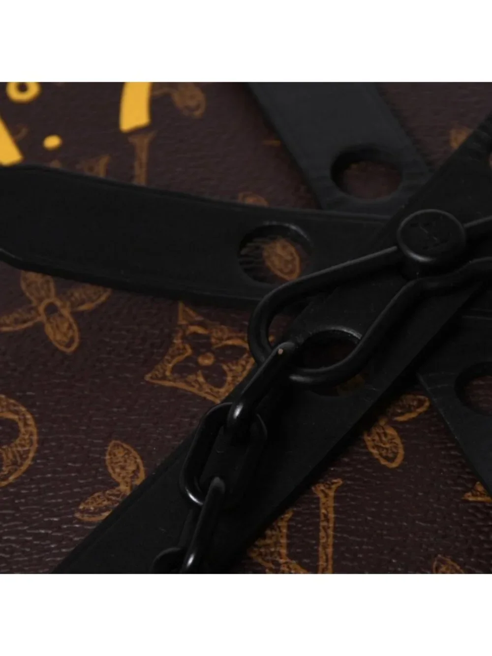 Louis Vuitton Wheel Box Shoulder Bag Monogram Canvas Calfskin Mud Black